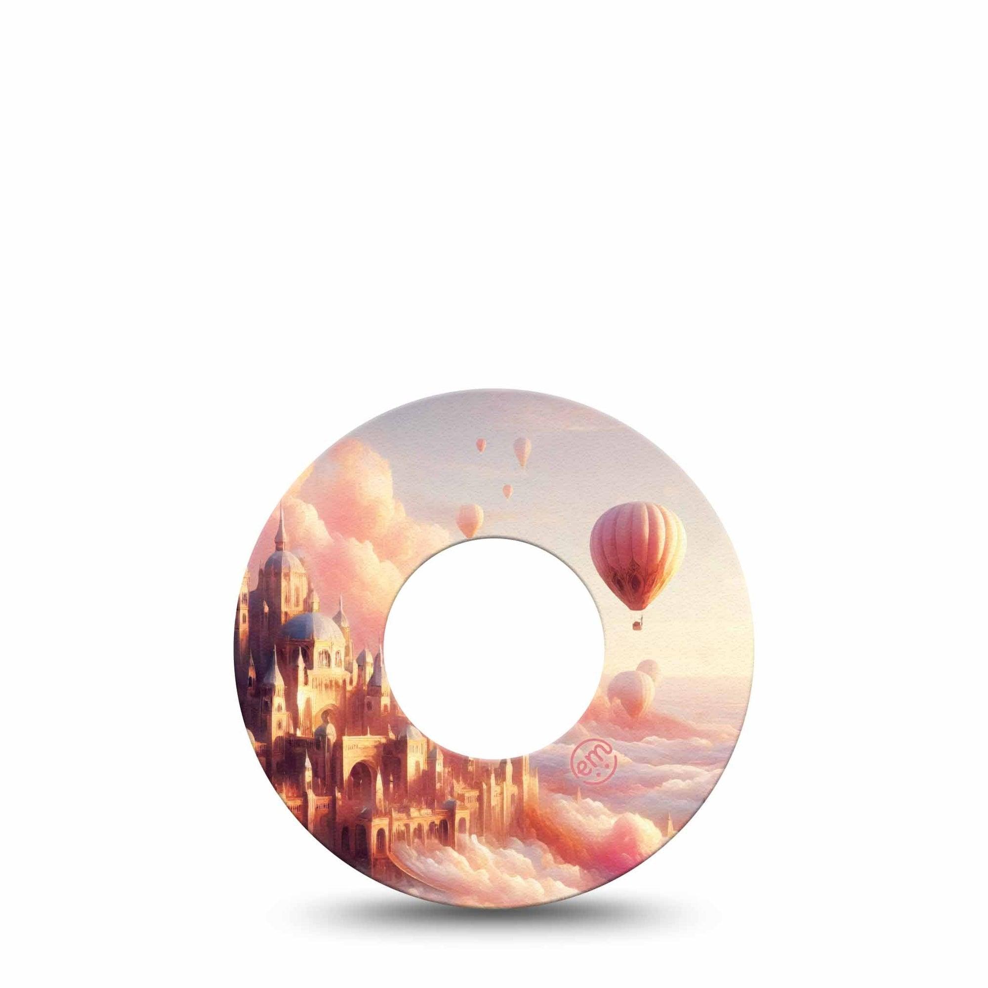 ExpressionMed Dreamy Skies Freestyle Libre and Libre 2 Plus Tape, Abbott Lingo, Single Tape Sunset Cloud, Fixing Ring Tape Continuous Glucose Monitor Design