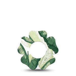 ExpressionMed Palm Leaf Freestyle Libre, Libre 2 Plus, and Abbott Lingo Flower, Single Tape Shady and sunny leaves Decorative Adhesive Tape for CGM