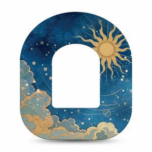 ExpressionMed Mystic Skies Omnipod, Single Tape Blue night sky Adhesive Tape For Insulin Pump