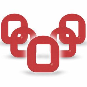 ExpressionMed Cherry Red Tandem Mobi Tape, 5-Pack Tape Solid Color, Adhesive Tape CGM Design