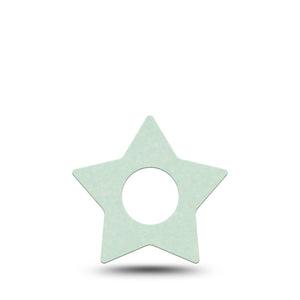 ExpressionMed Mint Green Infusion Set Star Shape Tape, 5-Pack Tape Basic Color, Fixing Ring Patch Continuous Glucose Monitor Design