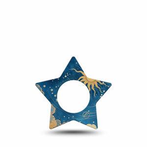 ExpressionMed Mystic Skies Freestyle Libre, Libre 2 Plus, and Abbott Lingo Star, Single Tape Moody sky Decorative Patch for CGM