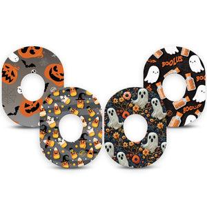 ExpressionMed Ghostly Giggles Variety Pack Dexcom G7 Tape, Dexcom Stelo Glucose Biosensor System, 4-Pack Tape Variety, Playful Spooky Motifs, Overlay Tape CGM Design