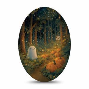 ExpressionMed Woodland Ghost Medtronic Guardian Enlite Universal Oval, Single Tape ghost woodland pattern Vinyl Decoration for CGM