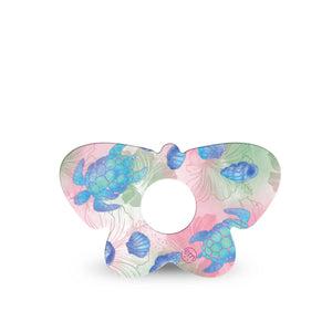 ExpressionMed Turtley One-derful Freestyle Libre 3 and Libre 3 Plus Butterfly, Single Tape Beachy turtles Waterproof Adhesive Tape for CGM