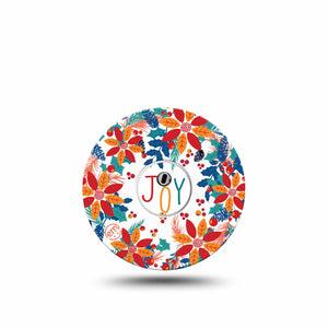 ExpressionMed Joyful Wreath Freestyle Libre 3 Sticker and Tape  Floral Joyful Wreath, Vinyl Sticker and Tape Pairing CGM Design
