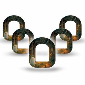 ExpressionMed Woodland Ghost Omnipod Mini, 5-Pack autumn woodland style Sensor Cover For Insulin Pump