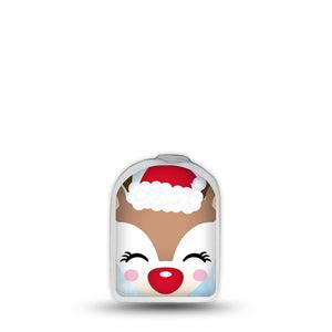 ExpressionMed Flurry the Reindeer Omnipod Surface Center Sticker Single Sticker Whimsical Companion Vinyl Decoration Pump Design