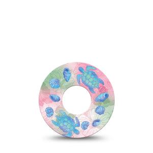 ExpressionMed Turtley One-derful Infusion Set, 5-Pack Seashells hibiscus Decorative Patch For Insulin Pump