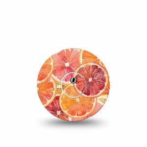 ExpressionMed Oranges Freestyle Libre 3 and Libre 3 Plus, Single Tape and Single Sticker Blood orange slices Accessories for Continuous Glucose Monitor