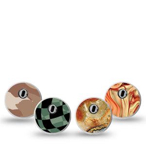 ExpressionMed Canyon Marbles Freestyle Libre 3 Sticker 4-Pack Array of Fresh Designs Decorative Decal CGM Design