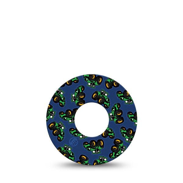 ExpressionMed Tractors Infusion Set Tape, 5-Pack Tape Kids Tractor Print, Overlay Patch Continuous Glucose Monitor Design