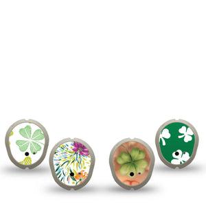 ExpressionMed St Pattys VP Dexcom G7 and Dexcom Stelo Glucose Biosensor System Sticker, 4-Pack Sticker Lucky clovers and shamrocks Sensor Cover for Continuous Glucose Monitor