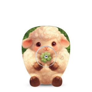 ExpressionMed Lucky Lamb Freestyle Libre, Libre 2 Plus, and Abbott Lingo Gumdrop, Single Tape and Single Sticker Sitting lamb Overlay Patch for CGM