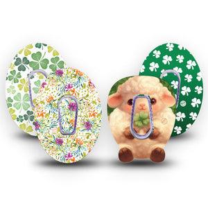 ExpressionMed St Pattys VP Dexcom G6, tape and sticker  Fresh greens for St Pattys day Waterproof Plaster for Continuous Glucose Monitor