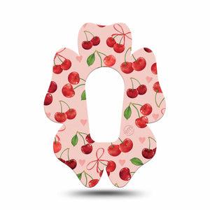 ExpressionMed Cherries Dexcom G6 Flower Shape Tape, Single Tape Sweet Cherry Bundles, Adhesive Patch Continuous Glucose Monitor Design