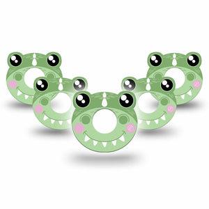 ExpressionMed Green Dinosaur Infusion Set Cute Shape Tape 10-Pack Tape Whimsical Zoo Pals Inspired Shape Plaster Continuous Glucose Monitor Design