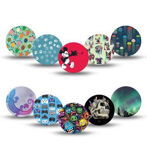 ExpressionMed Boys Holiday Gift Set Freestyle Libre, Libre 2 Plus, and Abbott Lingo OverPatch, 10-Pack Tape, Space Themes & Bold Adventure Colors Fixing Ring Tape for Continuous Glucose Monitor