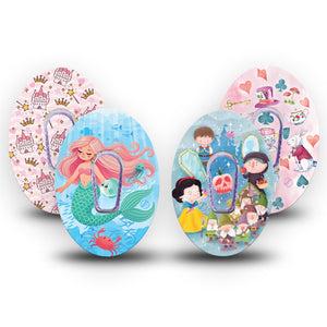 ExpressionMed Enchanted Kingdom Variety Pack Dexcom G6 Sticker and Tape  Princess Characters, Vinyl Sticker and Tape Design CGM Design