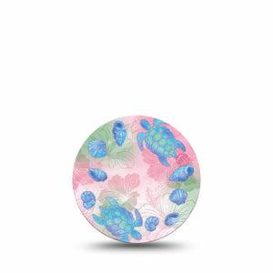 ExpressionMed Turtley One-derful Freestyle Libre 3 and Libre 3 Plus OverPatch, Single Tape Hibiscus florals Adhesive Tape for CGM