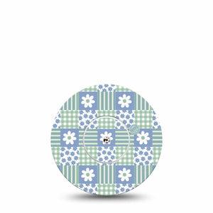 ExpressionMed Patchwork Flowers Freestyle Libre, Libre 2 Plus, and Abbott Lingo, Single Tape and Single Sticker Mix patterns flowers Overlay Patch for CGM