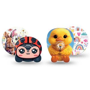 ExpressionMed Spring Friends Freestyle Libre 3 and Libre 3 Plus, tape and sticker  Bright easter inspired Fixing Ring Tape for Continuous Glucose Monitor