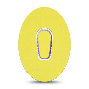 ExpressionMed Butter Yellow Dexcom G6 Tape, Single Tape and Single Sticker Pantone 601 U, Plaster Continuous Glucose Monitor Design
