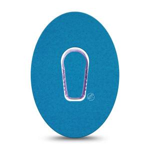 ExpressionMed Teal Dexcom G6 Sticker and Tape  Solid Color, Vinyl Sticker and Tape Design CGM Design