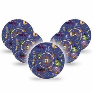 ExpressionMed Wizarding World Freestyle Libre, Libre 2 Plus, and Abbott Lingo, 5-Pack Tape and 5-Pack Sticker Harry Potter inspired design Accessories for Continuous Glucose Monitor