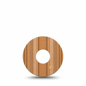 ExpressionMed Golden Oxford Freestyle Libre 3 and Libre 3 Plus, Single Tape Textile inspired Overlay Patch for Continuous Glucose Monitor