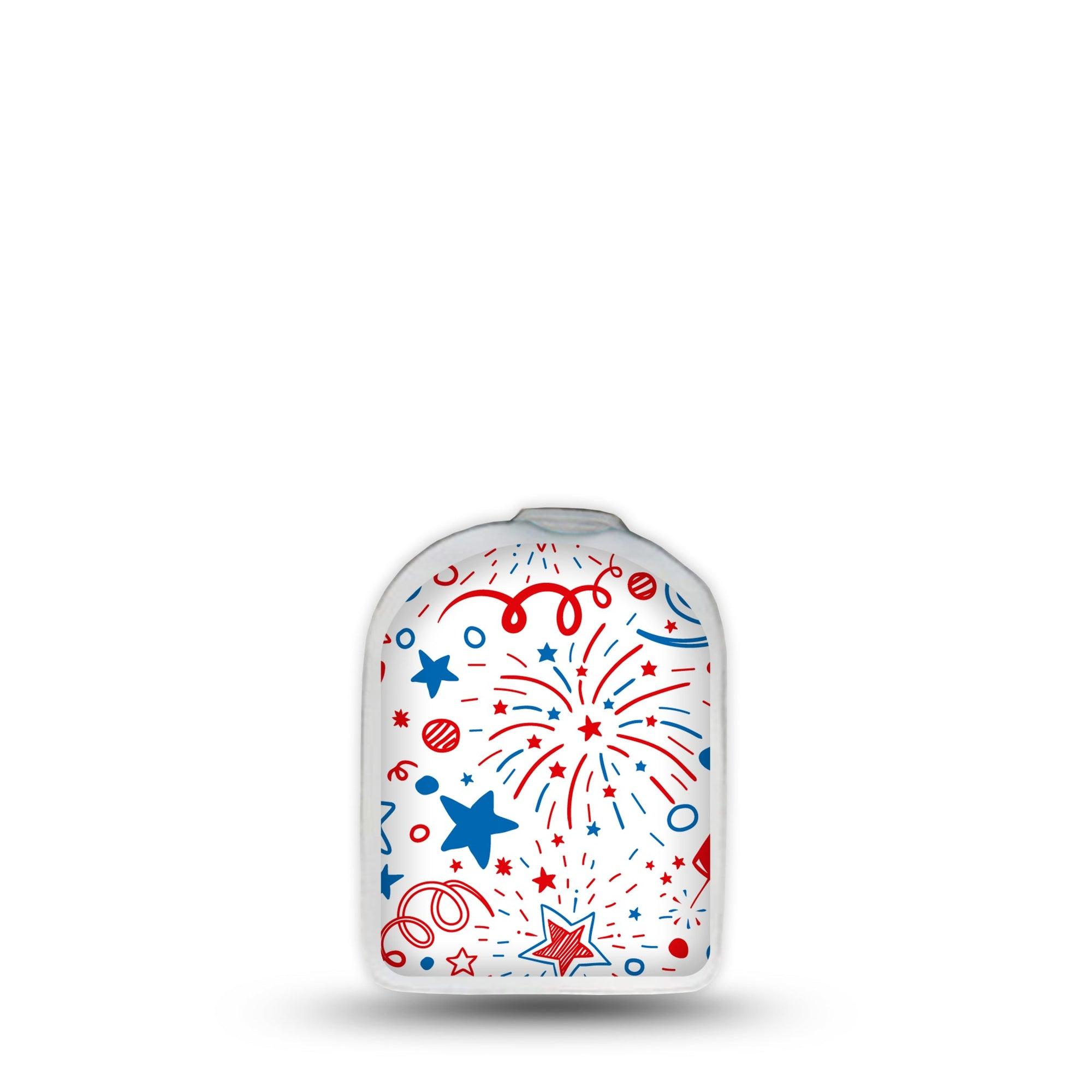 ExpressionMed Firework Doodles Omnipod Sticker Pod Surface Center Sticker Single Sticker Cartoon Firework Illustrations Vinyl Graphics Pump design