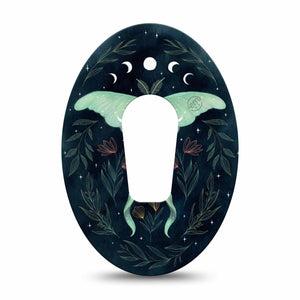 ExpressionMed Luna Moth Dexcom G6 Tape Single Tape Green Luna Moth, Plaster Continuous Glucose Monitor Design