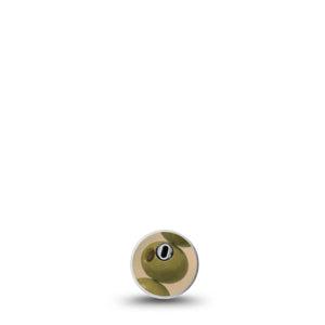 ExpressionMed Olives Freestyle Libre 3 and Libre 3 Plus Sticker, Single Sticker Green olives Waterproof Adhesive Tape for CGM