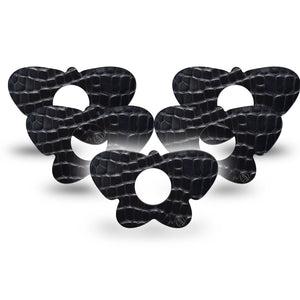ExpressionMed Black Aligator Skin Infusion Set Butterfly Shape Tape 10-Pack Tape 2025 Fashion Animal Print, Plaster Continuous Glucose Monitor Design