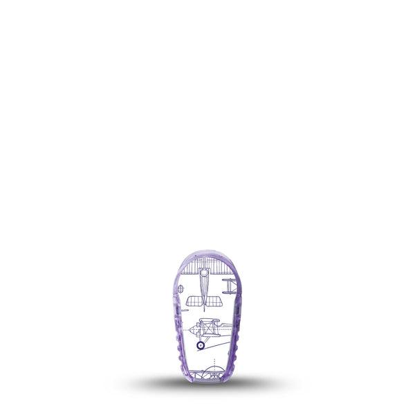 ExpressionMed Airplane Dexcom G6 Sticker, Single Sticker Only Small Aircraft Outlines, Vinyl Decoration Continuous Glucose Monitor Design