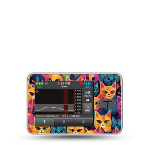 ExpressionMed Catorama Tandem T-Slim Sticker Single Sticker Only Unique Cat Pattern Illustration Vinyl Decoration Pump Design