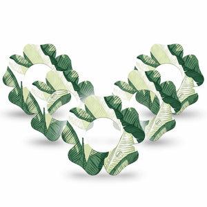 ExpressionMed Palm Leaf Freestyle Libre, Libre 2 Plus, and Abbott Lingo Flower, 5-Pack Tropical palm leaves Sensor Cover for Continuous Glucose Monitor