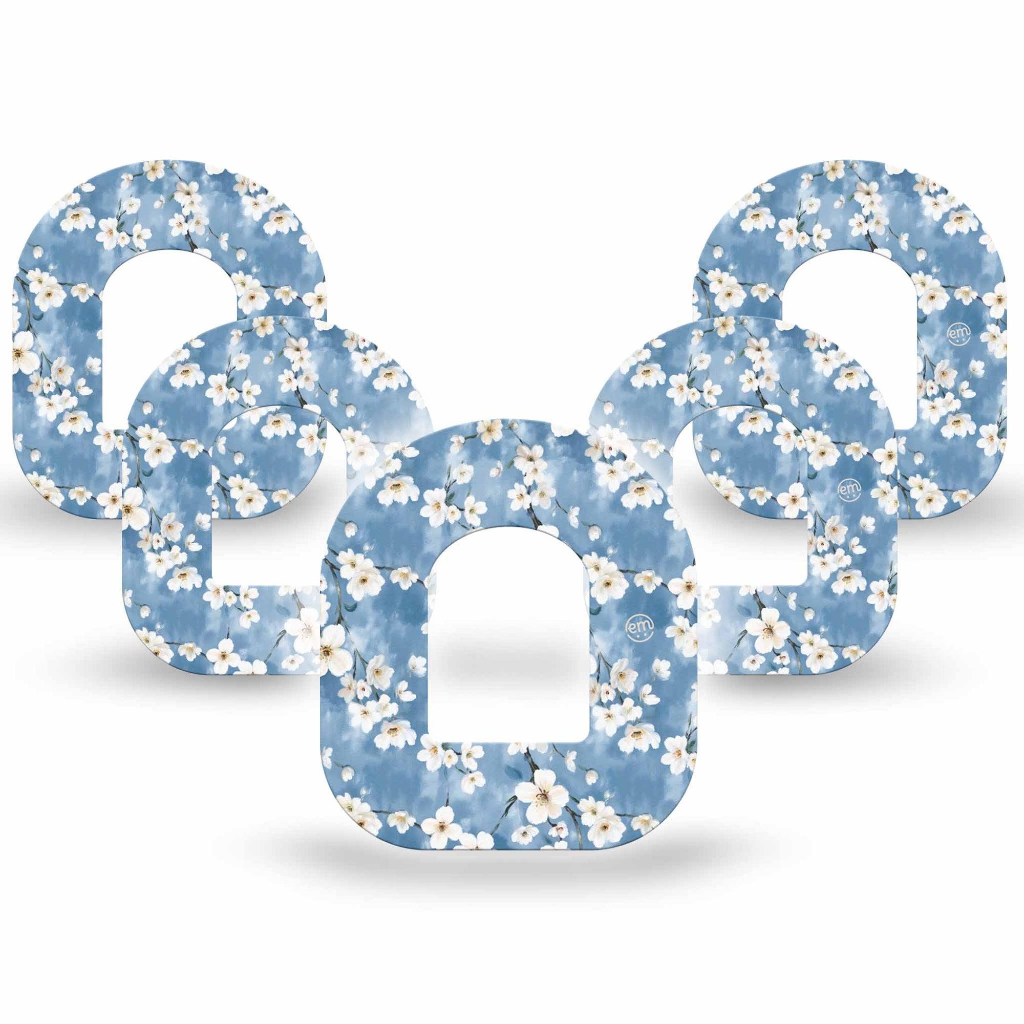 ExpressionMed Cherry Blossom Omnipod Tape 5-Pack Tape Sweet Cherry Blossom Tree, Adhesive Patch Pump Design
