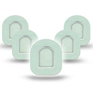 ExpressionMed Mint Green Omnipod Mini Tape, 5-Pack Tape and 5-Pack Sticker Solid Color, Adhesive Tape Pump Design