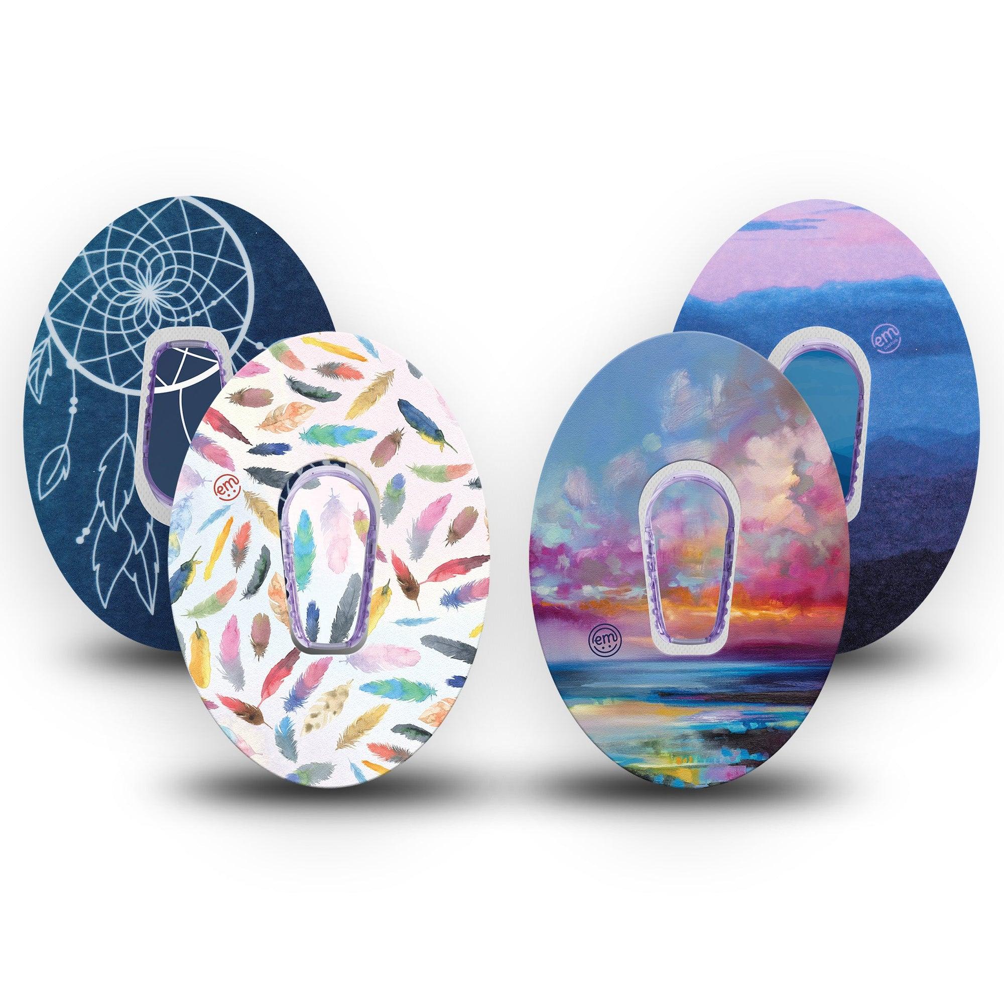 ExpressionMed Airborne Variety Pack Dexcom G6 Sticker and Tape Fun Aliens Inspired,  Vinyl Sticker and Tape Design CGM Design