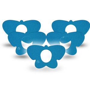 ExpressionMed Teal Dexcom G7 Butterfly Shape Tape, Dexcom Stelo Glucose Biosensor System, 5-Pack Tape Basic Color, Adhesive Tape CGM Design