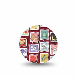 ExpressionMed Postage Stamp Freestyle Libre 3 and Libre 3 Plus, Single Tape and Single Sticker Animals and floral postage Accessories for Continuous Glucose Monitor