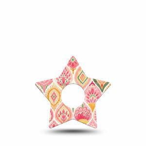 ExpressionMed Blush Freestyle Libre 3 and Libre 3 Plus Star, Single Tape blush pink pattern Best Covers for CGM