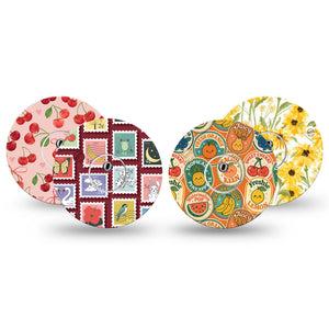 ExpressionMed Sweet Stickers Freestyle Libre 3 and Libre 3 Plus, tape and sticker  Fun stamp and fruit stickers Fixing Ring Tape for Continuous Glucose Monitor
