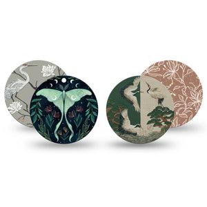 ExpressionMed Earth Tones Freestyle Libre 3 and Libre 3 Plus OverPatch, 4-Pack Tape Earth tone prints Plaster for CGM