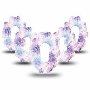 ExpressionMed Wisteria Fade Dexcom G6 Flower, 5-Pack Faded purple petals Plaster for Continuous Glucose Monitor