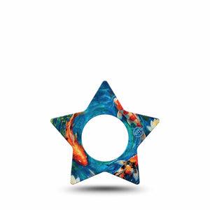 ExpressionMed Koi Pond Freestyle Libre, Libre 2 Plus, and Abbott Lingo Star, Single Tape peaceful pond style Decorative Patch for CGM