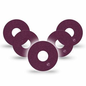 ExpressionMed Wine Red Freestyle Libre 3 and Libre 3 Plus Tape, 5-Pack Tape Basic Color, Adhesive Tape Continuous Glucose Monitor Design