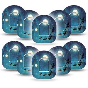 ExpressionMed Starlight Flyers Omnipod, 10-Pack Tape + 10-Pack Sticker starry night sky Overlay Patch For Insulin Pump