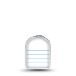 ExpressionMed Name Tag Omnipod Surface Center Sticker, Single Sticker Only NDAM, Vinyl Decoration Pump Design